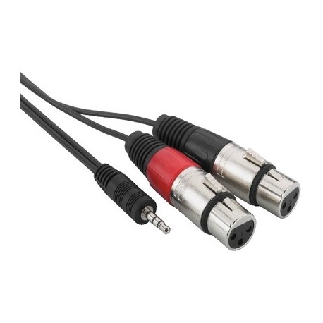 Cablu Jack 3.5 la 2 XLR mama, 1m Stage Line MCA-129J