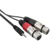 Cablu Jack 3.5 la 2 XLR mama, 1m Stage Line MCA-129J