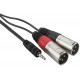 Cablu Jack 3.5 la 2 XLR tata, 1m Stage Line MCA-129P