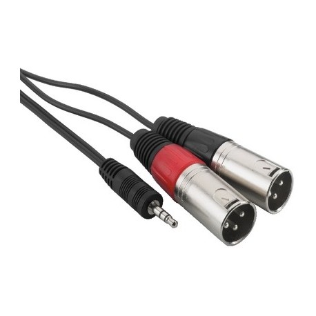 Cablu Jack 3.5 la 2 XLR tata, 1m Stage Line MCA-129P