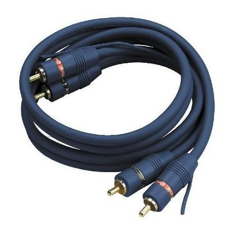 Cablu 2 RCA tata la 2 RCA tata Stage Line AC-080/BL