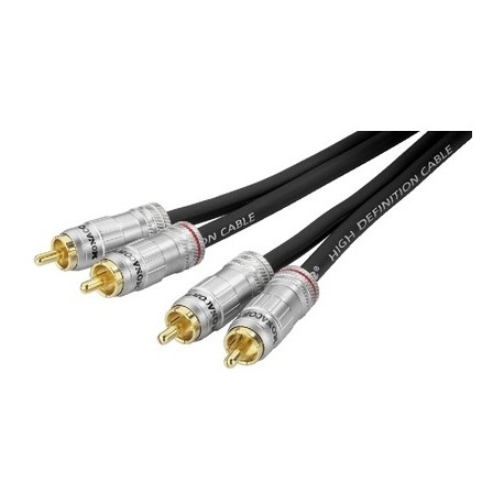 Cablu 2 RCA tata la 2 RCA tata Monacor ACP-150/50