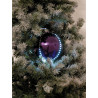 Instalatie cu 5 sfere de plastic mov de 8 cm cu LED-uri, EuroPalms 83501240
