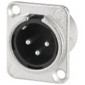 Conector XLR tata de sasiu Neutrik NC3MDL-1