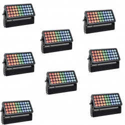 Pachet 8x Proiector de exterior Showtec Helix S5000 Q4