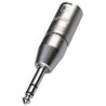 Adapters XLR/6.3 mm stereo plug Neutrik NA3MP