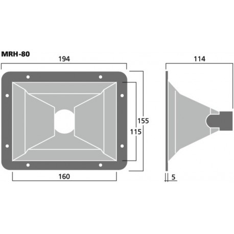 Mid-high range horn Stage Line MRH-80