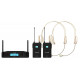 Set 2 lavaliere headset wireless UHF Audibax AWM 203