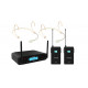 Set 2 lavaliere headset wireless UHF Audibax AWM 203