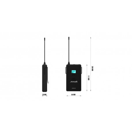 Set 4 lavaliere headset wireless UHF Audibax AWM 403