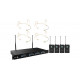 Set 4 lavaliere headset wireless UHF de rack Audibax AWM 403 TD