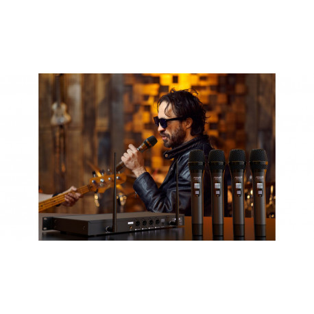 Aet 4 microfoane wireless UHF Audibax AWM 401 TD