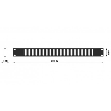 Panou ventlat pentru rack Audibax Rack Panel Vent 1U