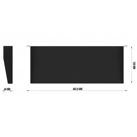 Raft pentru rack Audibax Rack Shelf 1U 