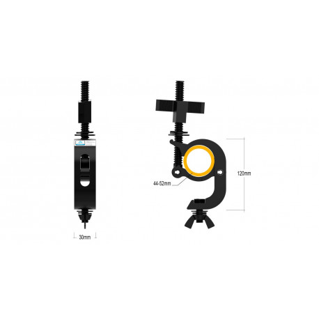 Clema de prindere schela 44-52mm Audibax ACP-4452250BK