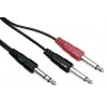 Cablu Jack 6,3 tata stereo la 2 Jack 6,3 tata mono Line MCA-202