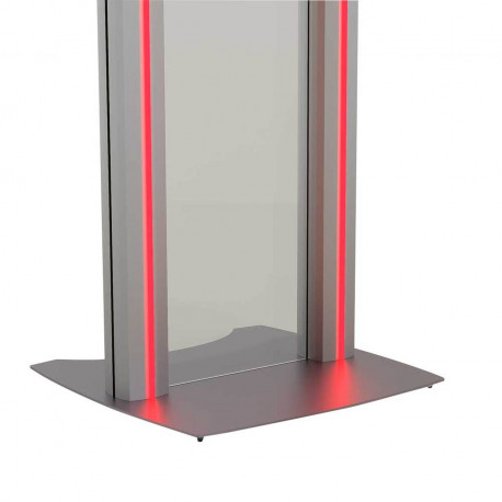 Pupitru pentru conferinta din plexiglas si aluminiu, iluminare LED  Partysound PCF-Basic/SLED