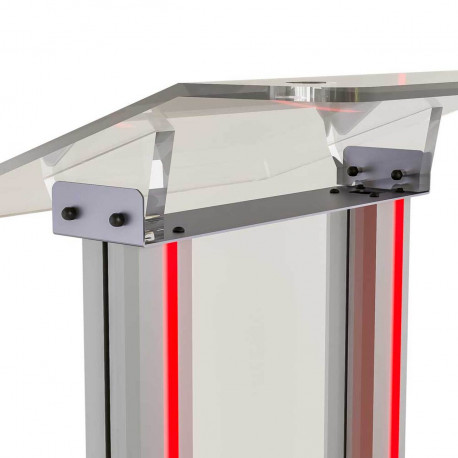 Pupitru pentru conferinta din plexiglas si aluminiu, iluminare LED  Partysound PCF-Basic/SLED