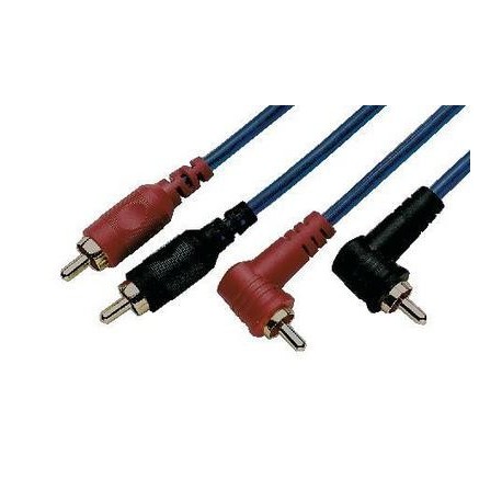 Cablu 2 RCA tata la 2 RCA Stage Line AC-082/BL