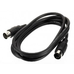 Cablu midi 0.5m negru Stage Line MIDI-52/SW