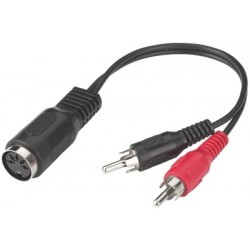 Cablu adaptor 5-pole DIN mama la 2 X RCA tata stereo Stage Line ACA-15/4