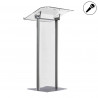 Pupitru pentru conferința, transparent cu picioare din profil semioval Partysound PCF-Basic/TO