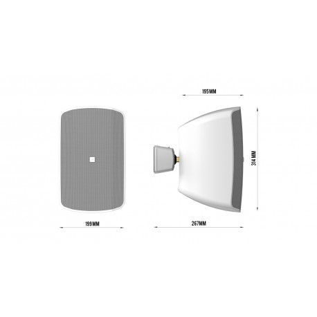 Pereche boxe PA, IP65 Audibax Pro Fiji 6 WHITE