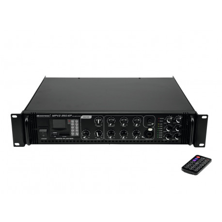 Amplificator 100V 6 zone cu mp3 player Omnitronic MPVZ-350.6P