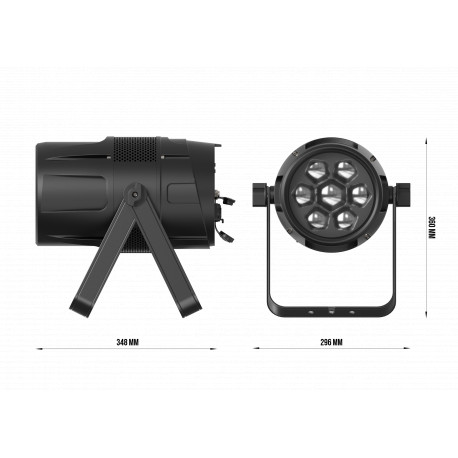 Proiector LED wash Triton Blue Aqua Eris 280Z