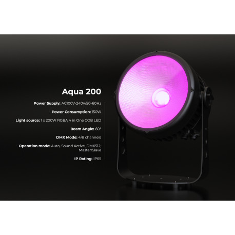 Proiector LED IP65 Triton Blue Aqua 200 RGBA