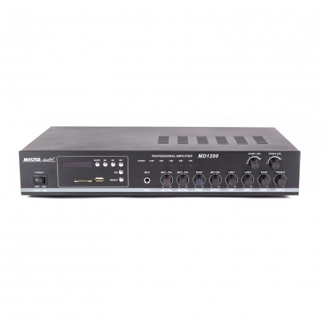 Amplificator 100V, 2 zone cu mp3 player si Bluetooth Master Audio MD1200