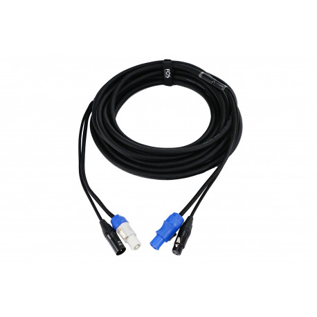 Cablu DMX 2x PowerCon la 2x XLR, 1.5m FOS FC-PDC-10