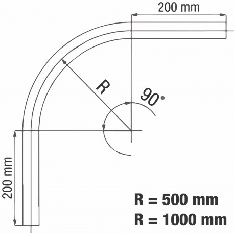 Coltar pentru sina cortina Wentex Eurotrack - Curve 90° - Black  89505