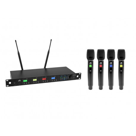 Set 4 microfoane wireless Omnitronic UHF-604 823-832MHz/863-865 MHz