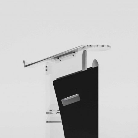 Pupitru Digital cu display LED LG, pentru conferințe, din plexiglas transparent Partysound LE151