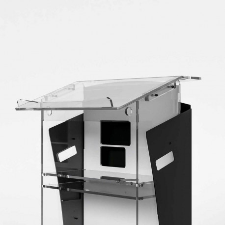 Pupitru Digital cu display LED LG, pentru conferințe, din plexiglas transparent Partysound LE151