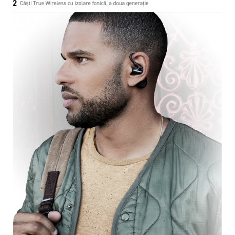 Casti cu izolare fonica in-ear Shure AONIC 215-BKL Gen 2 True Wireless 