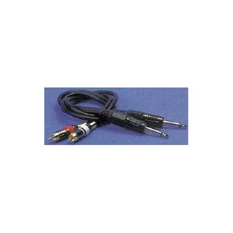 Cablu 2xRCA tata -2x jack 6,3mm mono, 3, JB Systems 2-0435
