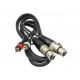 Cablu 2xRCA tata - 2x XLR mama, 1,5m, JB Systems 2-0440
