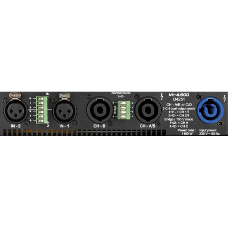 Amplificator PA cu 4 canale si DSP DAP MI-4.600