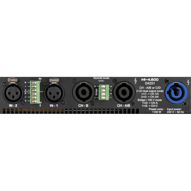 Amplificator PA cu 4 canale si DSP DAP MI-4.600