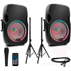 Set 2 boxe active cu bluetooth Audibax Party 15 PRO