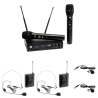 Pachet 2 microfoane/lavaliere  wireless Omnitronic UHF E-FLEX 2 COMBO PACK