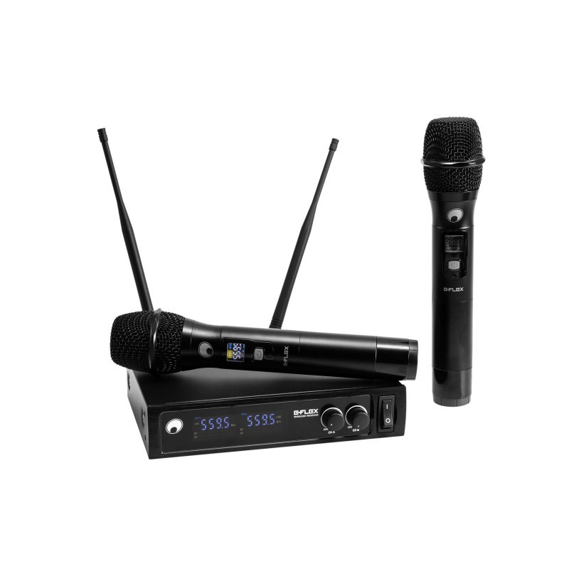 Pachet 2 microfoane/lavaliere  wireless Omnitronic UHF E-FLEX 2 COMBO PACK