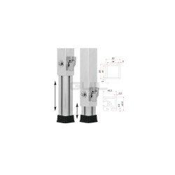 Picior telescopic pentru scena Guil PTA-440/70-120