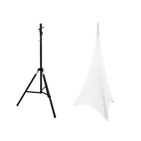 Set Stand trepied de lumini din otel EUROLITE STV-40S-WOT + husa alba