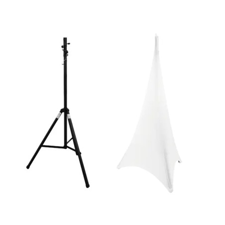 Set Stand trepied de lumini din otel EUROLITE STV-40S-WOT + husa alba