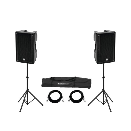 Set sistem audio activ OMNITRONIC Set 2x XKB-215A + stativ difuzor MOVE MK2