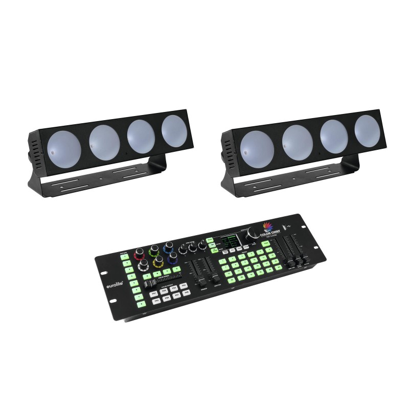 Set 2 Bare de lumini LED CBB-4 + controller DMX LED EUROLITE 20000432