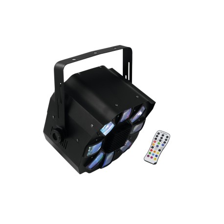 Set 4 proiectoare de podea LED SLS-7 HCL Floor + 2 efecte de lumini LED FE-700 + controller EUROLITE 20000434